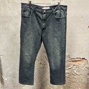 Airwalk Washed Black Gray Y2K Stretch Denim Jeans 38x30 Vintage Grunge